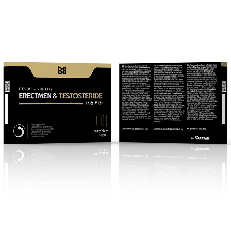 ERECTMEN - Sexual Stimulant and Testosterone for Men - 10 TABLETS/Libi do