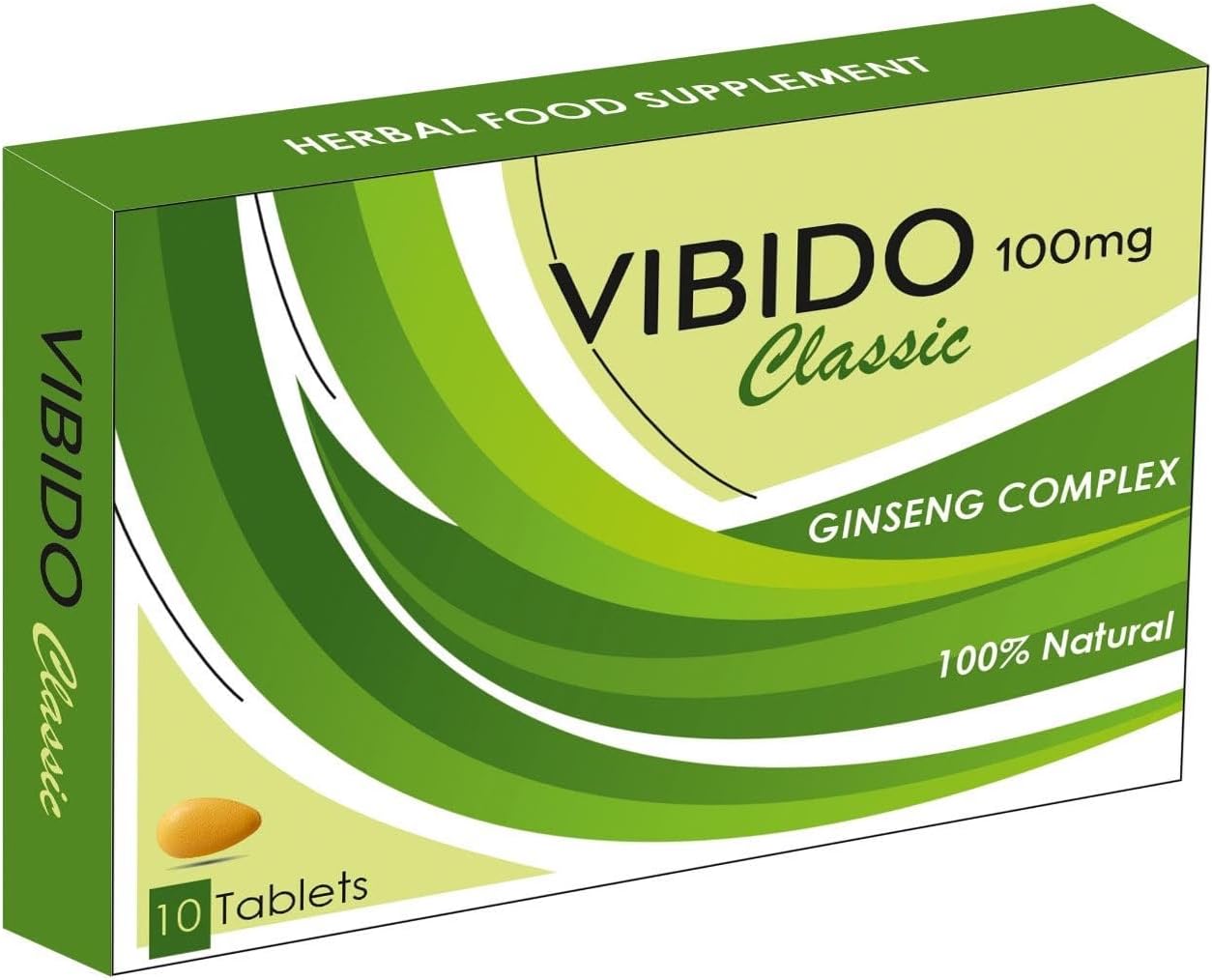 VIBIDO 100mg | Stronger | Longer | Harder | Extra Strength Enhancing Pills, Stamina Endurance Booster Supplement Pills for Men | 10 Ginseng Tablets
