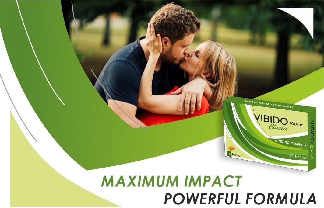 VIBIDO 100mg | Stronger | Longer | Harder | Extra Strength Enhancing Pills, Stamina Endurance Booster Supplement Pills for Men | 10 Ginseng Tablets