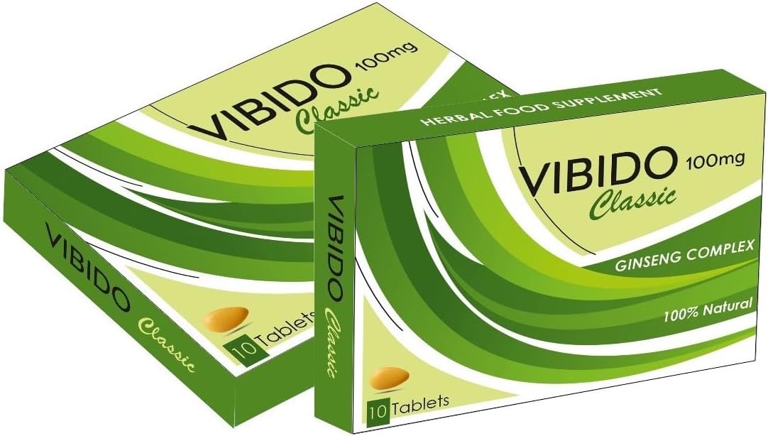 VIBIDO 100mg | Stronger | Longer | Harder | Extra Strength Enhancing Pills, Stamina Endurance Booster Supplement Pills for Men | 10 Ginseng Tablets